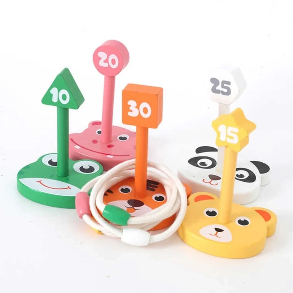 animal ring Montessori Educational Stacking Wooden Toy for kids